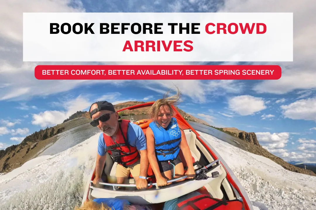 Early summer Columbia River boat ride in Wenatchee before peak season crowds arrive