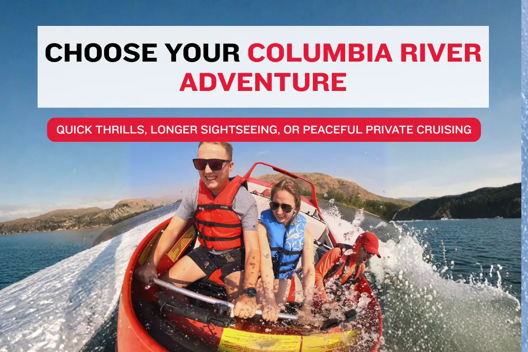 Wiley’s Boat Rides options for June travelers including 6 Mile 15 Mile and private Columbia River rides