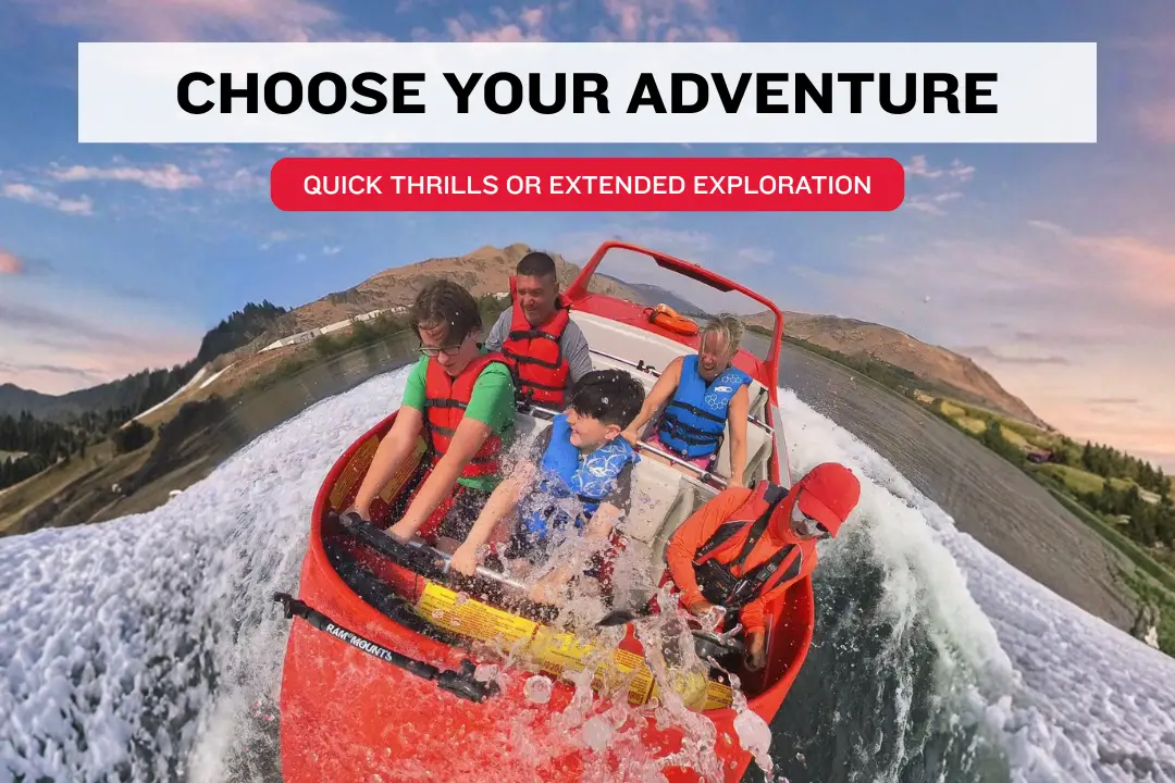Comparison of 6 mile and 15 mile jet boat ride Wenatchee experiences