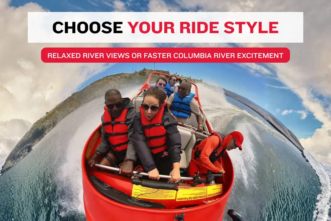 Columbia River Boat Tours in Wenatchee: Scenic Views, Photo Spots & Adventure 2 Scenic boat tour compared with adventure jet boat ride on the Columbia River