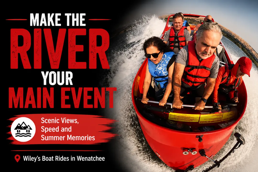 August Weekend Getaway: Add a Columbia River Boat Ride in Wenatchee Wiley’s Boat Rides Columbia River adventure as the main activity during a Wenatchee weekend getaway